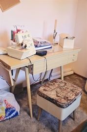 Sewing Table (w/o sewing machine), Bernina Int'l Sewing Machine, Sewing Stool