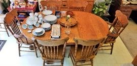 Wood Dining Room Set (8)