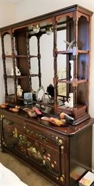 Vintage Oriental Dresser and Mirror