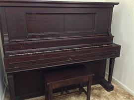 Peabody Piano Co., Baltimore. Player Piano. Serial Number 58281. Seaverns Piano Action.