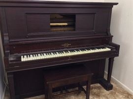 Peabody Piano Co., Baltimore. Player Piano. Serial Number 58281. Seaverns Piano Action.