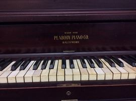 Peabody Piano Co., Baltimore. Player Piano. Serial Number 58281. Seaverns Piano Action.