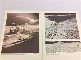 NASA Apollo 15 photographs 11" x 14". Lunar Rover.