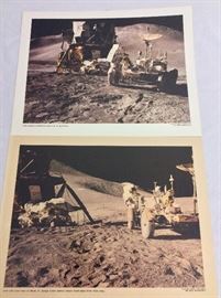 NASA Apollo 15 photographs 11" x 14". Lunar Rover.