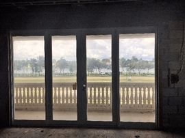 72 x96  PGT French Door with  36" side lites