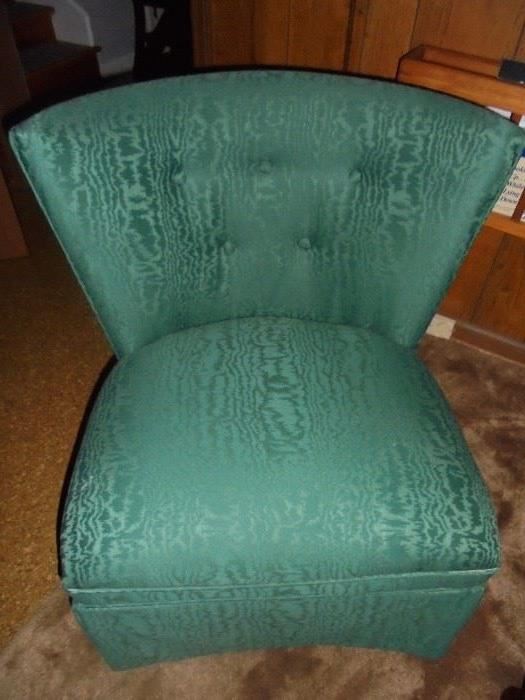 Mid-century turquoise chair