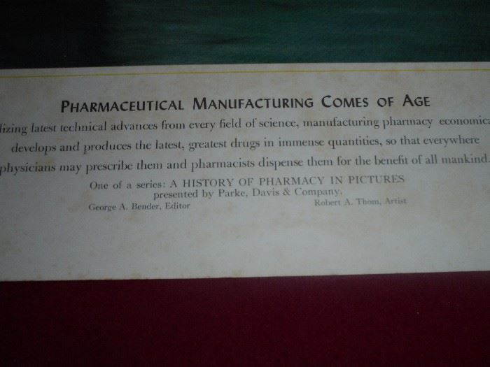 Unframed historic pharmacy pictures
