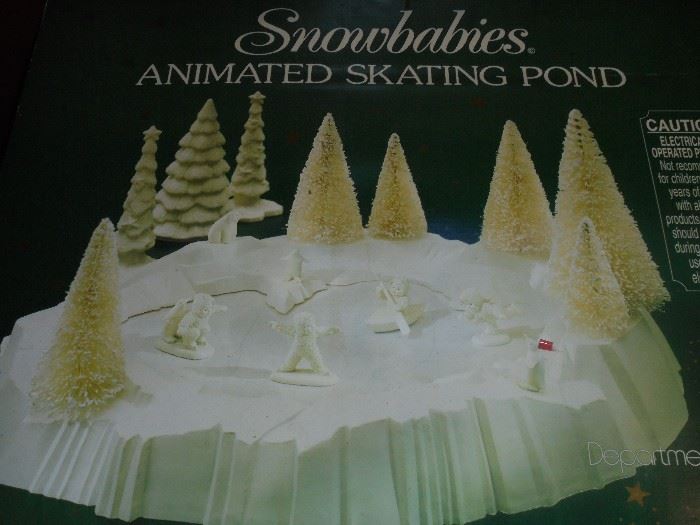 Christmas 'Snow babies' animated skating pond
