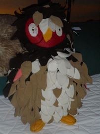 Owl fabric pillow