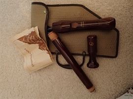 Vintage Schreiber Wood Recorder w/ Original Case