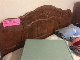 Country French Bedroom suite, Queen Bed with 2016 new mattress, never used.