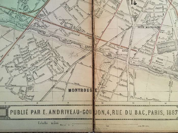 Huge Paris Map from 1887