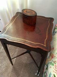 Classic Leather Top End Tables