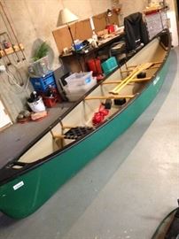 Old Town- Almost like new canoe w/ paddles - 16' x35"