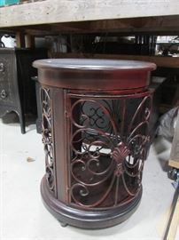 Wine rack side table