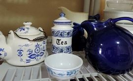 Blue and White Vintage Kitchen Items