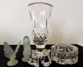 Waterford, Sabino,  Sworovski and Rogaska Crystal