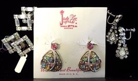 Vintage Rhinestone Earrings