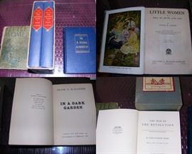 Vintage Books "Little Women by Louisa M. Alcott 1926", The War of the Revolution by Christopher Ward 2 volumue set 1952, "In the Dark Garden by Frank G. Slaughter 1946".