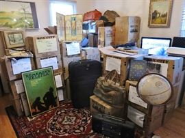 Just a few of the 40 Boxes of Books from Mr.  Martin Landau's Personal Library, virtually all either stamped or Personally Signed by him - many with personal notes or doodles (he was an extremely gifted Cartoonist!)