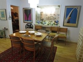 1970's Bentwood Dining Table & Chairs
