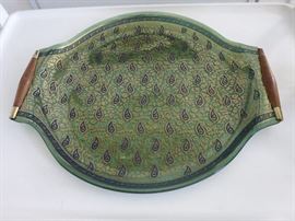 Retro Gold Decorated Serving Tray