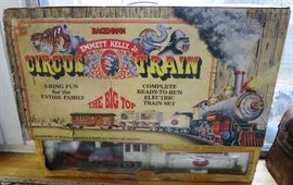Emmet Kelly Circus Train Set in the Original Box from the Collection of Mr. Martin Landau