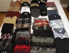 Collection of beautiful Cashmere Mufflers, Sweaters, Shirts, Hats  &  PJs belonging to Mr. Landau