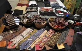 A large Collection of Fine Silk Ties by Gucci, Dior, Ermenegildo Zegna, Pierre Cardin, etc. belonging to Mr. Landau