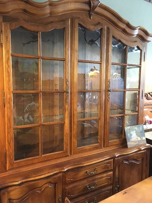 Another View of Lighted Ethan Allen China Cabinet