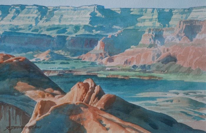 Lake Powell II by David Drummond, Watercolor