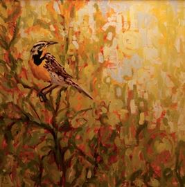 Lark Song by Susan Bell, Oil, 21x21