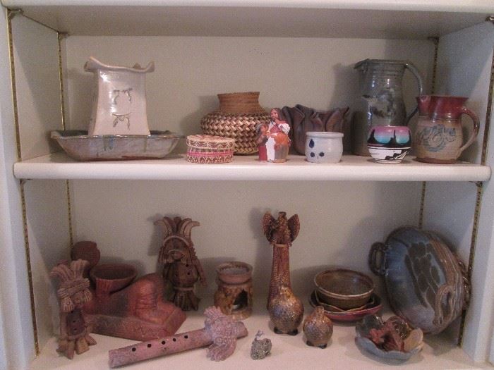 Sculpture, clay and pottery pieces