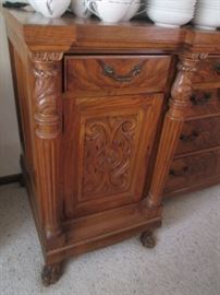 Close up of sideboard
