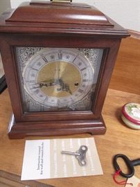 Howard Miller Mantle Clock with key
