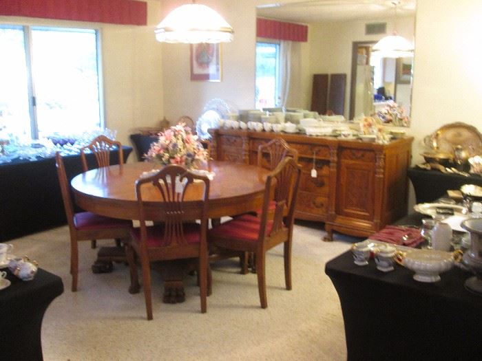 Gorgeous dining room furniture by Berkey & Gay and many, many items for entertaining.