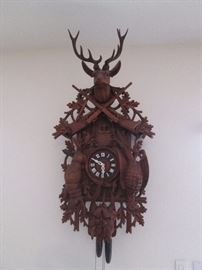 After the  Hunt cuckoo clock from Black Forest Germany - hand carved