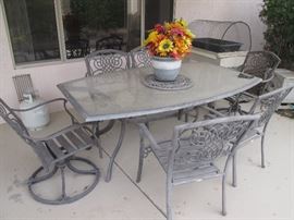 Patio table with 6 chairs