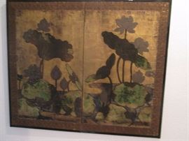 Antique  Asian wall screen