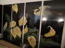 4 panel Asian screen made in Italy.
