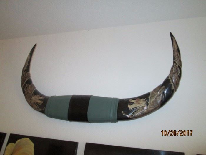 Carved horns