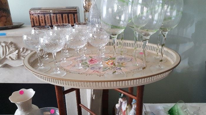 Lots of wine glasses and....  