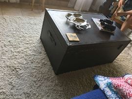 Large leatherette trunk