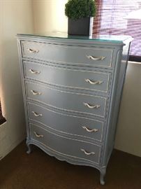 Vintage painted chest of drawers matches dresser