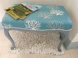 Vintage painted footstool