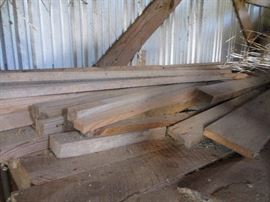 Big stack of reclaimed wood