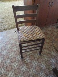 Handcrafted chair.  One of four.