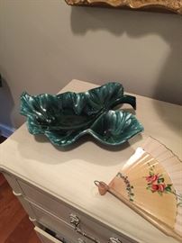 Made in USA ceramic leaf bowl