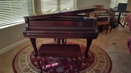 Young Chang baby grand piano and bench