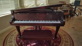 Young Chang baby grand piano and bench